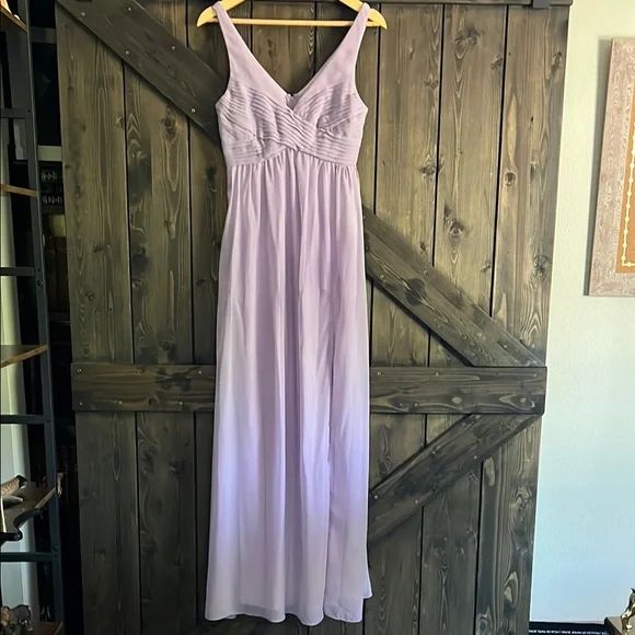 open lace back dress Zapaka Women Grey Purple Bridesmaid Dress Spaghetti Straps Mermaid Floral Long Wedding Guest Dress, Grey Purple / US18W main image 0